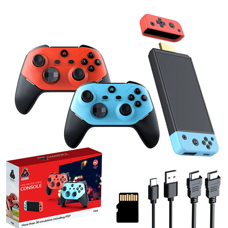 Consola M66 Game Stick PS1 64GB - 20,000 Juegos 4K Control Inalámbrico