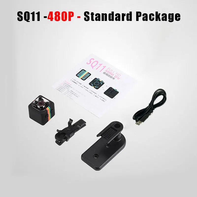 Minicámara SQ11 HD 1080P con Visión Nocturna - Cámara Espía Portátil