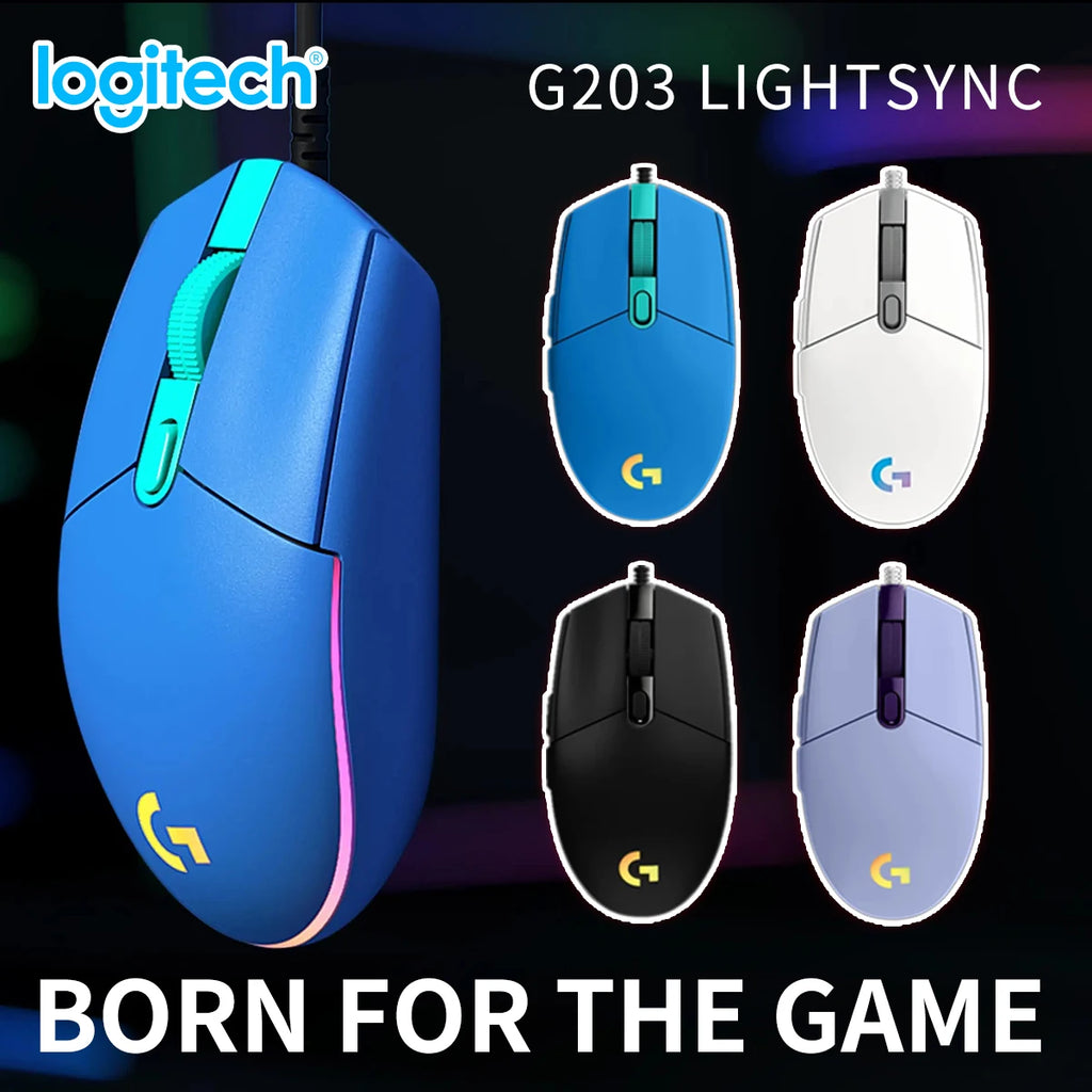 Mouse Gamer Logitech G203 | Rendimiento Duradero y Precisión para Jugadores Exigentes