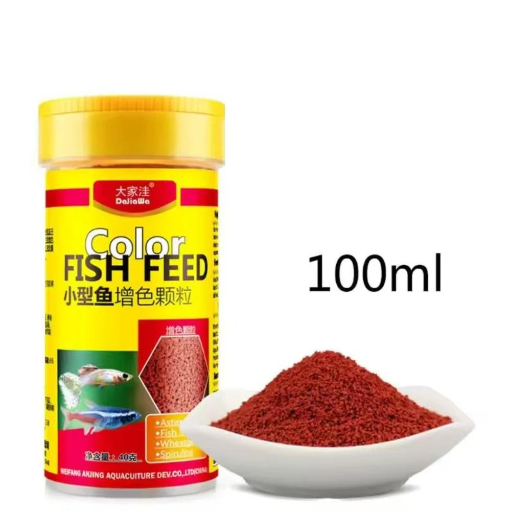 100ml peces tropicales espirulina comida gránulo pescado nutrición comida para acuario pecera Color mejorado alimentación alimentador suministros