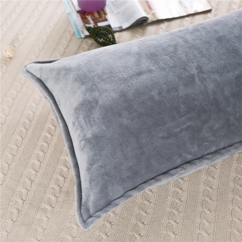 Funda de Almohada Larga de Franela Suave - Funda para Almohada de Cuerpo 180x45cm