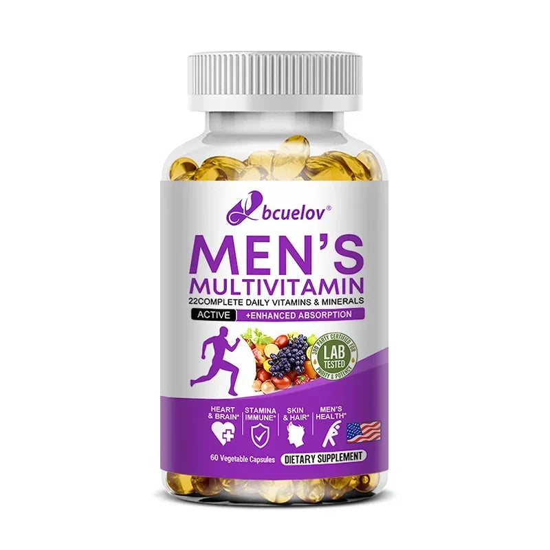 Multivitamina Diaria para Hombres Bunkell | 22 Vitaminas y Minerales para Energía, Inmunidad y Salud Integral