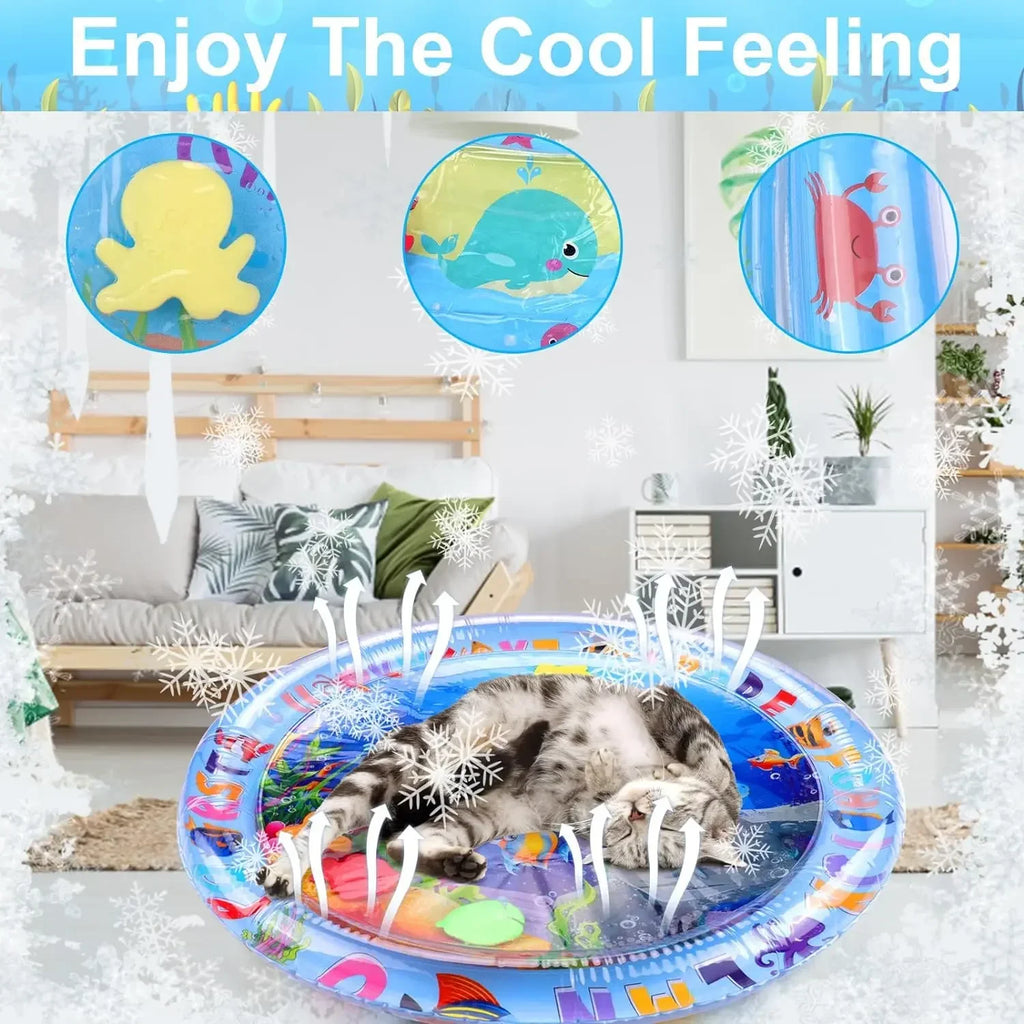 Alfombra Sensorial de Agua para Gatos y Perros – Juguete Interactivo Refrescante para Mascotas