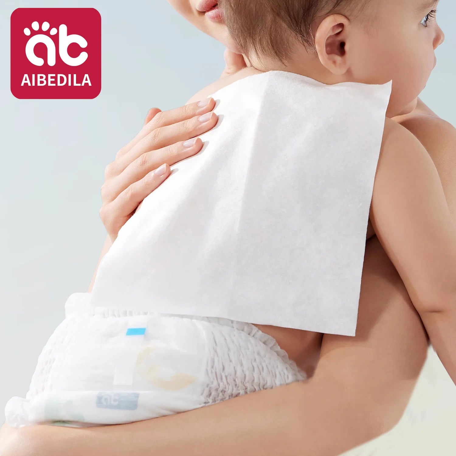 Toallitas Secas para Bebé 100% Algodón - Hipoalergénicas Sin Perfume (60 pcs)