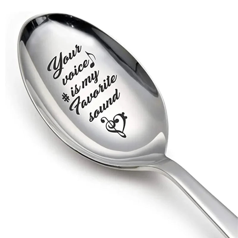 Regalo del Día de San Valentín, cucharas de café con leche de acero inoxidable, letras de amor, recuerdos de boda, regalo de aniversario para novia y novio