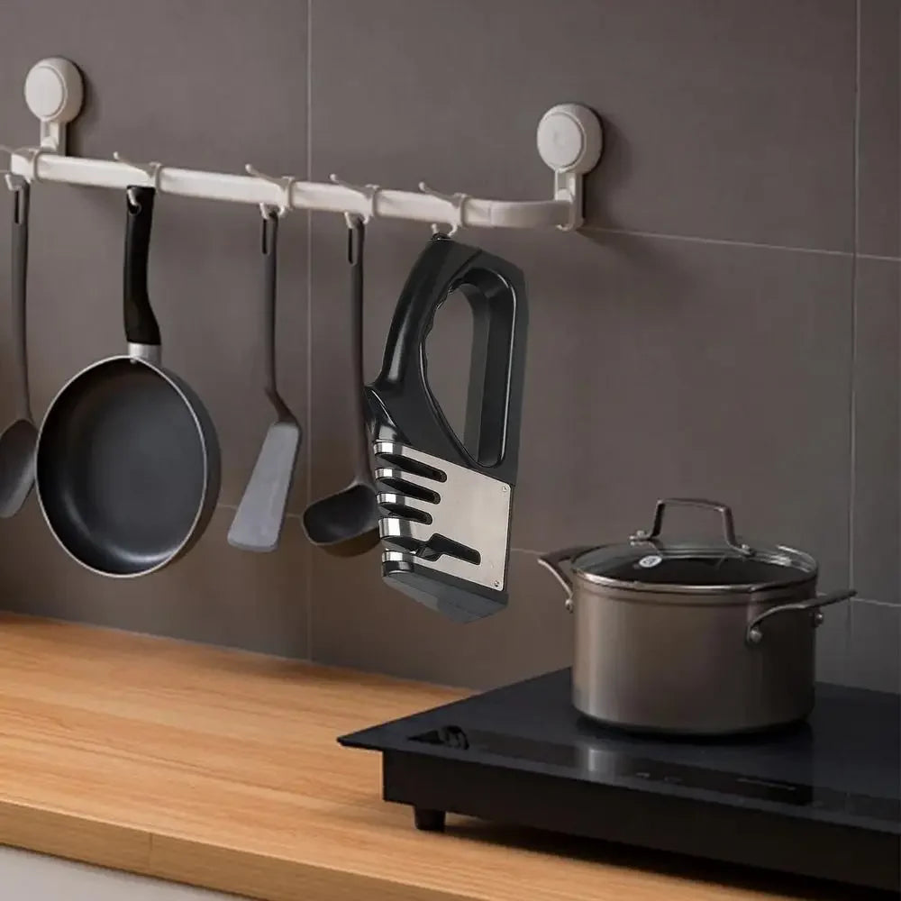 Afilador de cuchillos de cocina de 4 segmentos, Base antideslizante portátil multifuncional, accesorios de utensilios de cocina para el hogar
