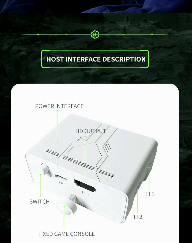 Consola Retro Y7 Super TV Game Box - 10,000+ Juegos HD Dual Control 128GB