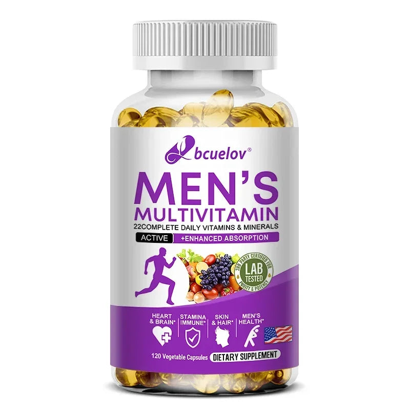 Multivitamina Diaria para Hombres Bunkell | 22 Vitaminas y Minerales para Energía, Inmunidad y Salud Integral