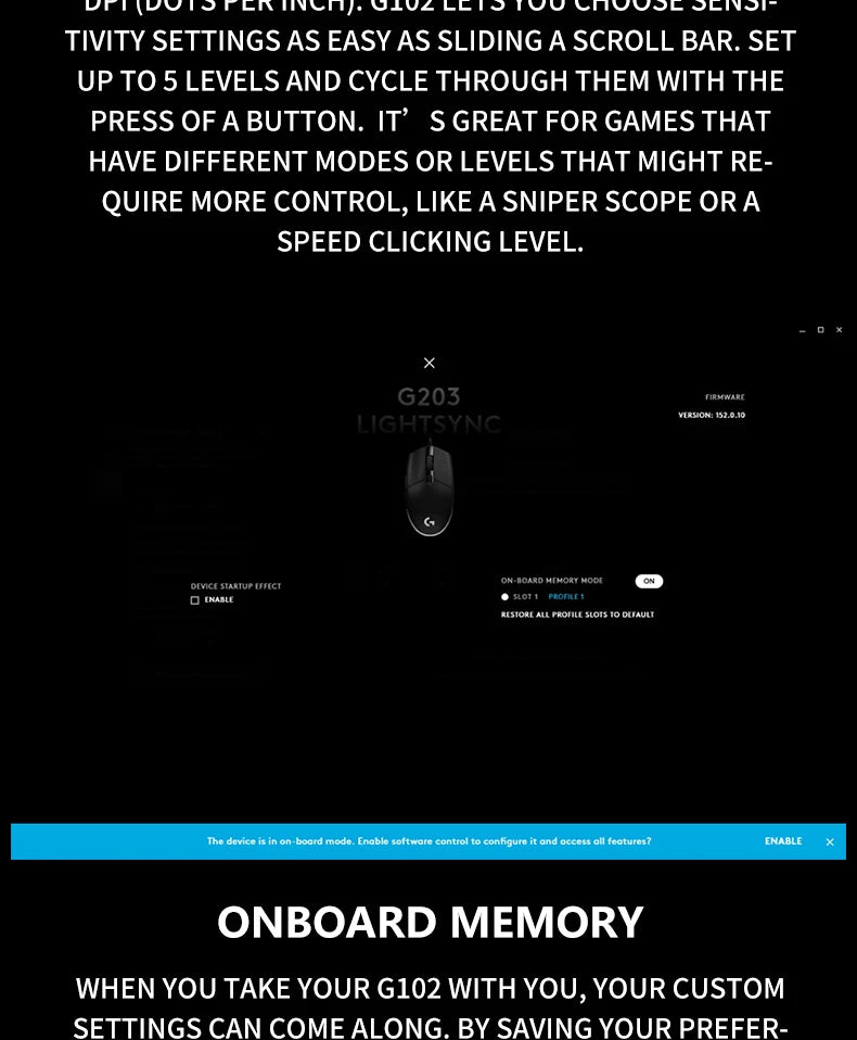 Mouse Gamer Logitech G102 | Sensor de Alta Precisión, Iluminación RGB y Rendimiento Duradero