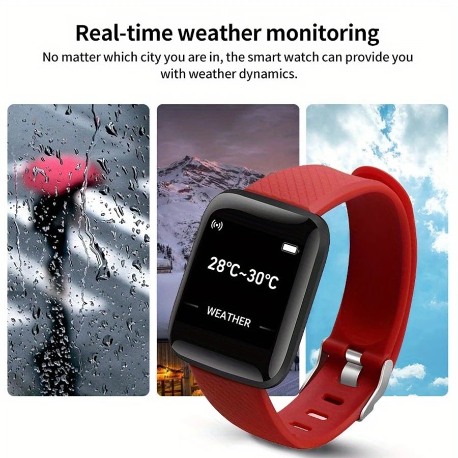 Smartwatch Reloj Inteligente para Hombre y Mujer - Monitor de Fitness con Mensajes - Pulsera Deportiva para Android e iOS