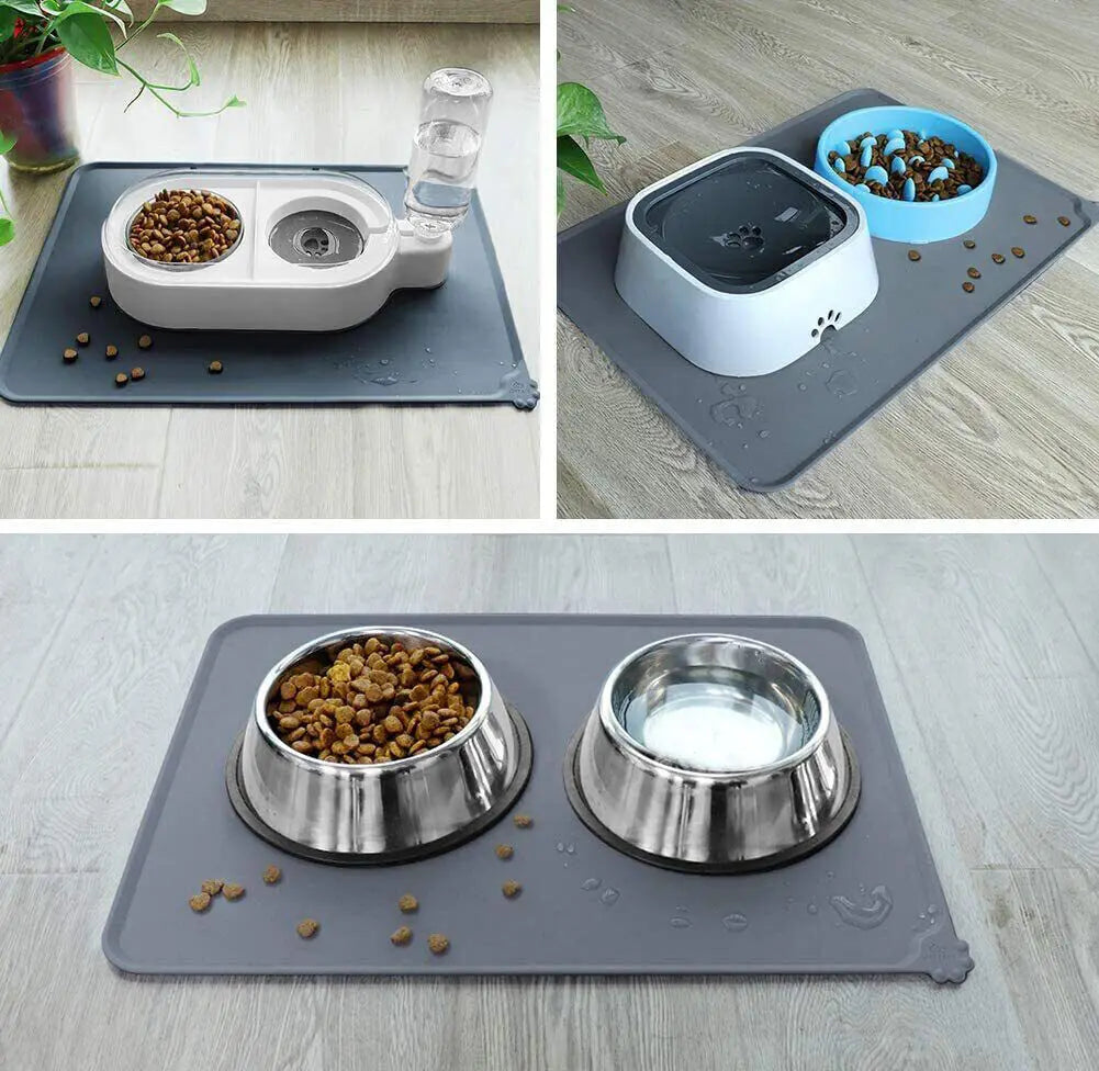 Tapete de Silicona para Comederos de Perros y Gatos – Impermeable, Antideslizante y Fácil de Limpiar