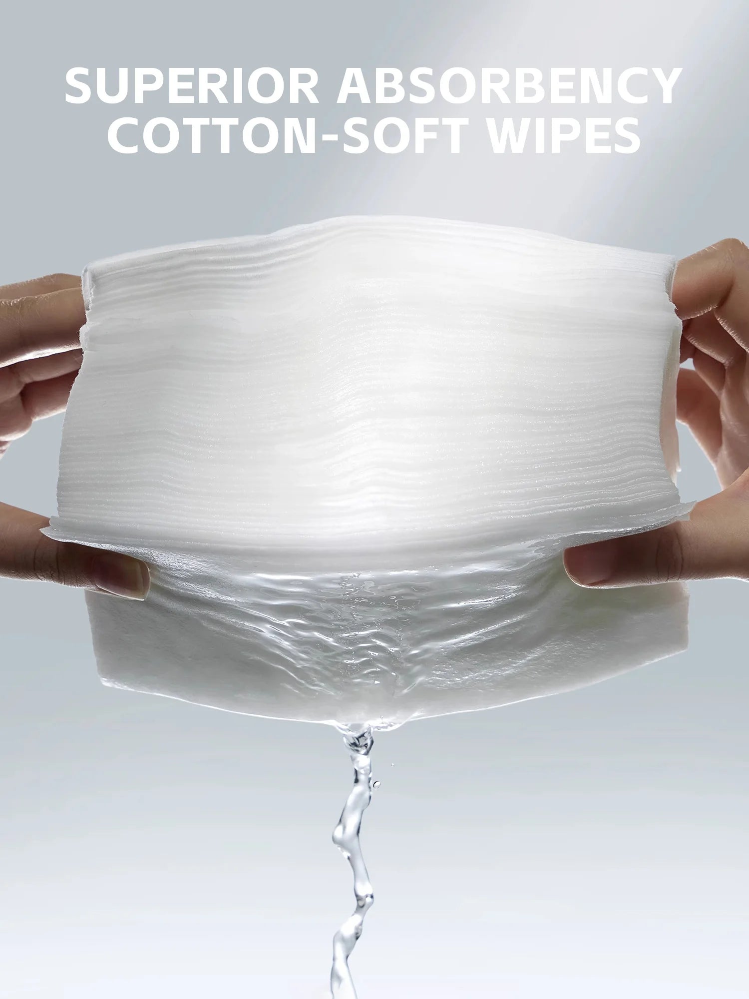 Toallitas Secas para Bebé 100% Algodón - Hipoalergénicas Sin Perfume (60 pcs)