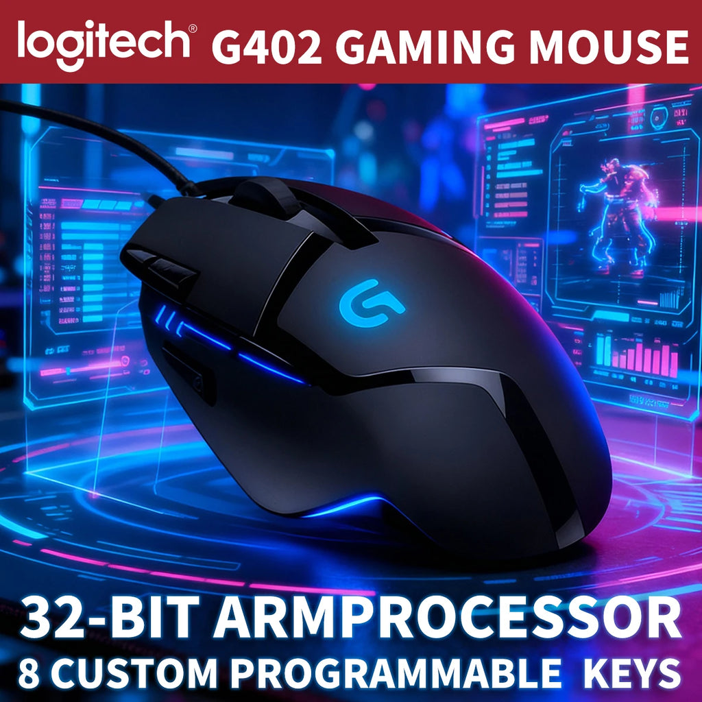 Mouse Gamer Logitech G402 | Diseño Confiable y Alta Precisión para Gamers Profesionales