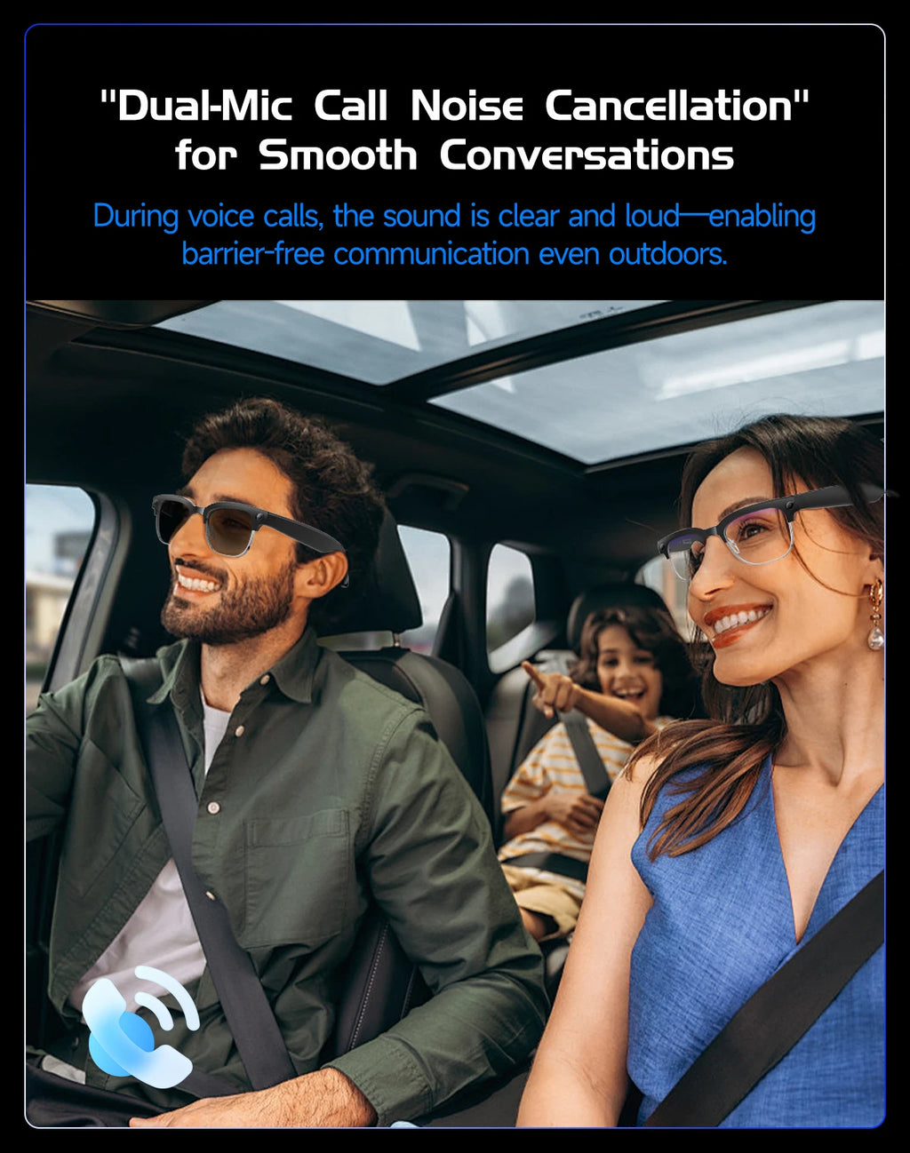 Gafas Inteligentes AI con Cámara 8MP - Grabación Video, Traducción y Bluetooth IP66