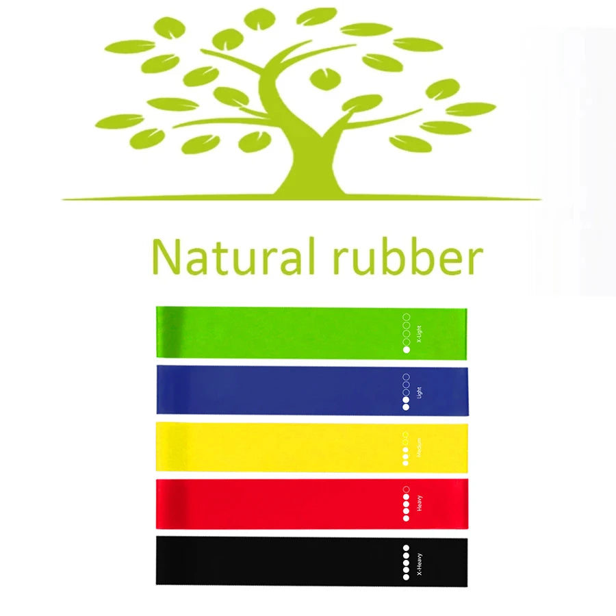 Bandas elásticas para ejercicio deportivo y Yoga, ideales para el hogar, 5 niveles diferentes, bandas de resistencia, equipo de entrenamiento para Pilates y Crossfit