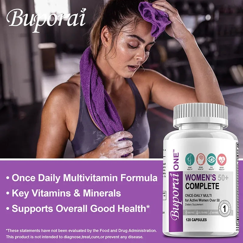 Multivitamina Completa 50+ para Mujer Xemenry | Apoyo para Huesos, Vista, Memoria, Piel y Metabolism