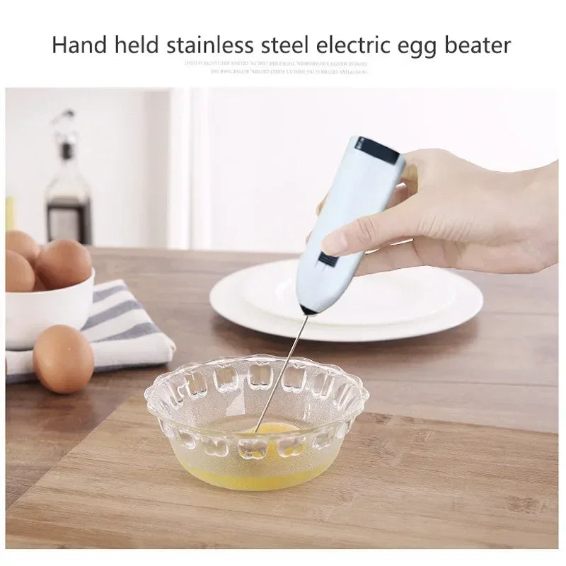 Batidor Eléctrico de Mano Mini - Espumador de Leche para Café y Cocina