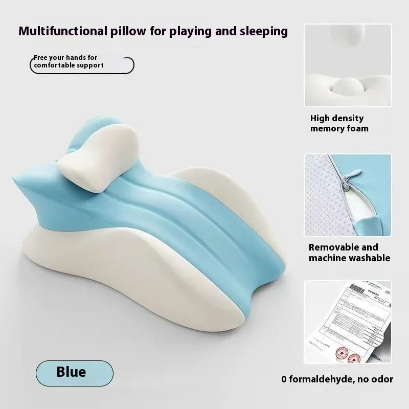 Almohada tumbada multifuncional para cama de noche, cojín de lectura propensa, almohada para teléfono, artefacto para dormir, cojín