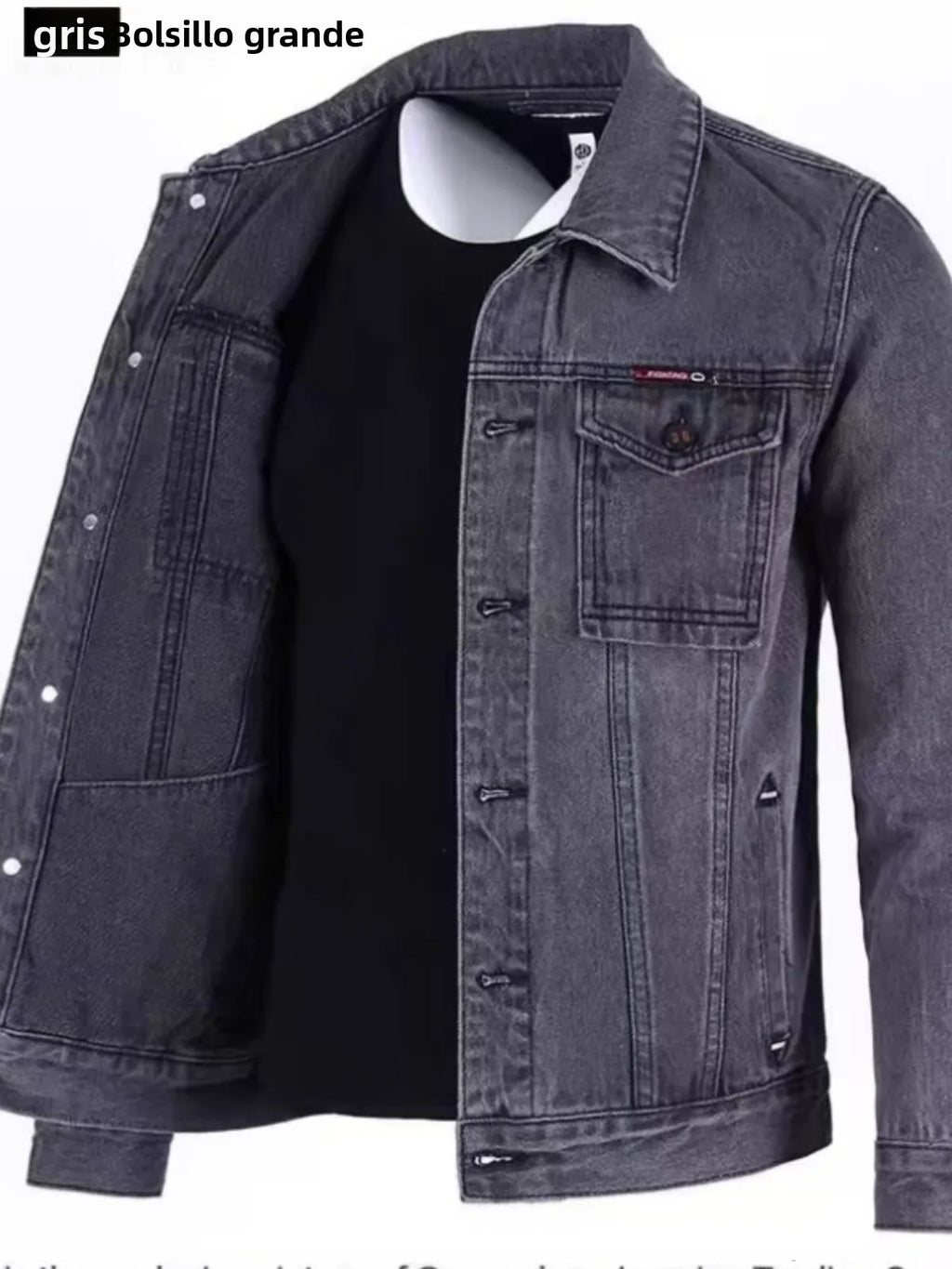 Chaqueta de mezclilla informal a la moda para hombre, ropa de trabajo, estilo clásico, manga larga, resistente al viento, par...
