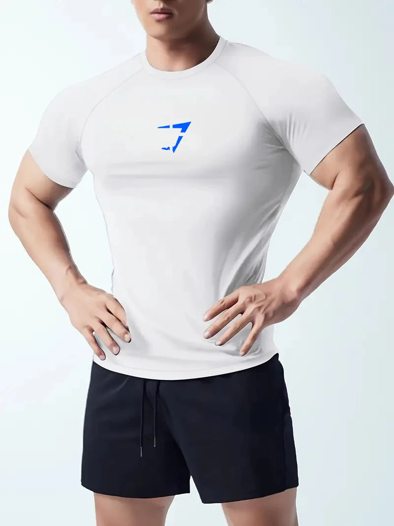 👕 Camiseta Fitness Deportiva para Hombre Transpirable, Alta Elasticidad y Secado Rápido | Ideal para Correr y Entrenar