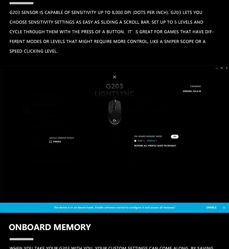 🖱️ Mouse Gamer con Cable Logitech G203 Precisión Profesional, 6 Botones Programables y Diseño Ergonómico