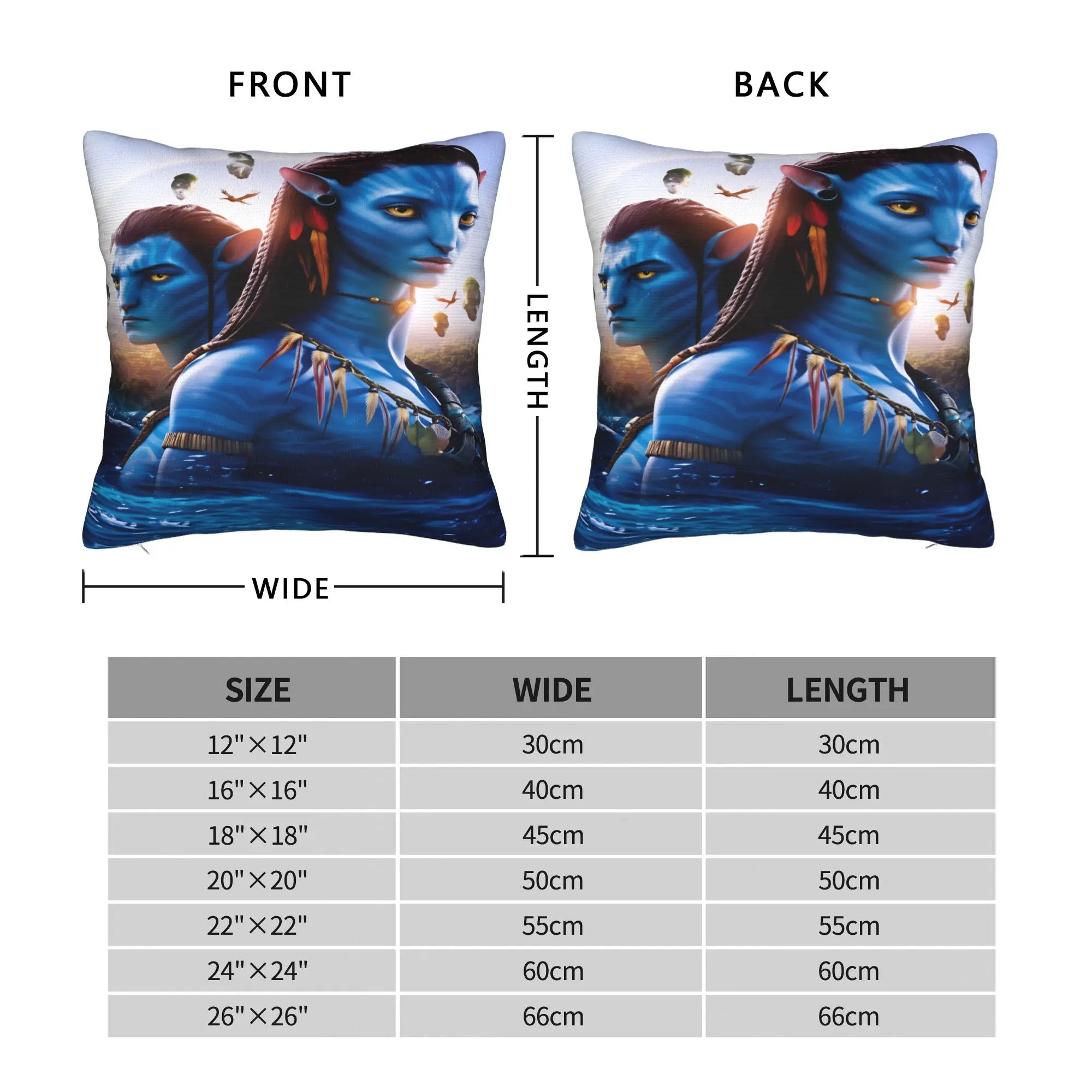 🌊 Funda de Almohada Decorativa Avatar: The Way of Water Suave, Moderna y de Estilo Retro | Ideal para Sofá y Dormitorio