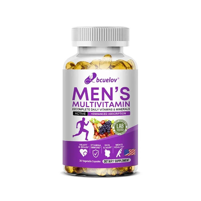 Multivitamina Diaria para Hombres Bunkell | 22 Vitaminas y Minerales para Energía, Inmunidad y Salud Integral