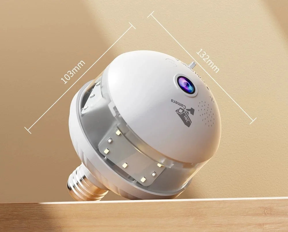 Cámara Bombilla WiFi V380 Pro 6MP E27 - Visión 360° Panorámica, Nocturna Color y Audio Bidireccional