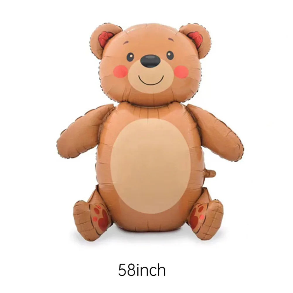 Globo del Día de San Valentín de pie, globos en forma de oso de amor, decoraciones de boda para Baby Shower, cumpleaños, San Valentín