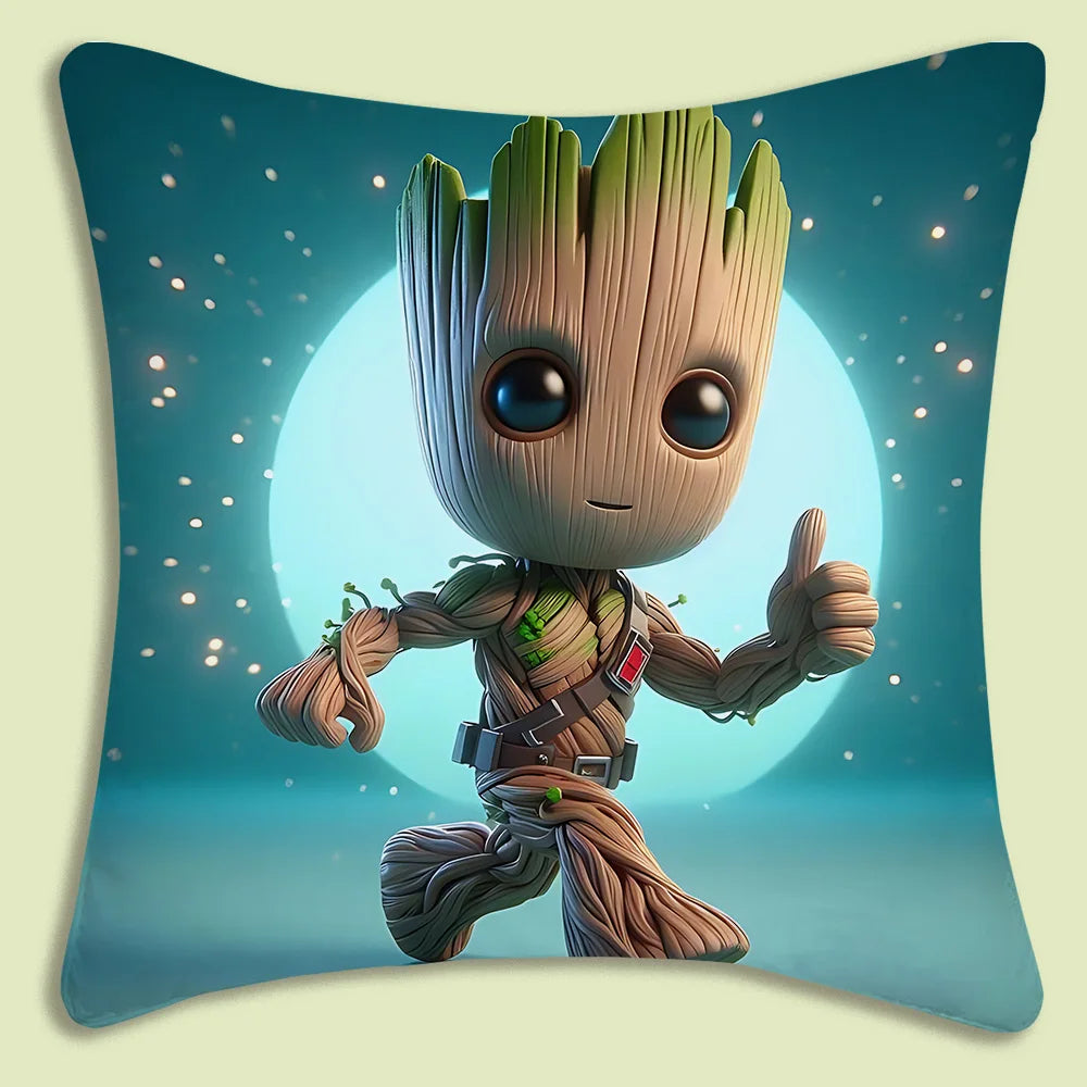 Fundas de Almohada Decorativas MINISO con Dibujos Animados Felpa Suave, Estampado Doble Cara | Ideal para Sofá, Cama y Hogar