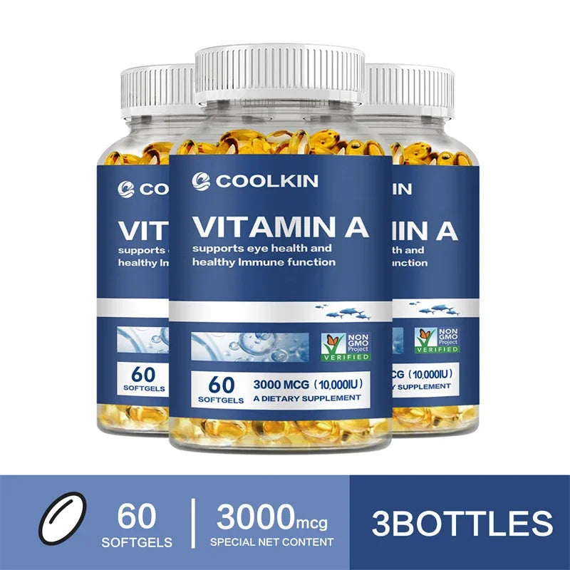 Vitamina A 10,000 UI Coolkin | Apoyo para la Salud de los Ojos, la Piel y el Sistema Inmunológico