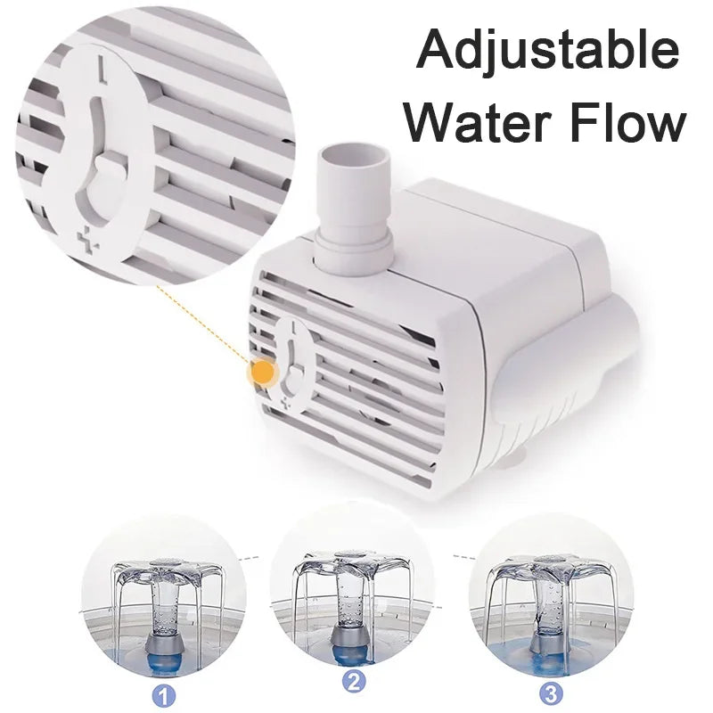 Bomba de Agua USB para Fuente de Mascotas – Motor Silencioso con Protección Antiseco para Bebedero de Gatos y Perros