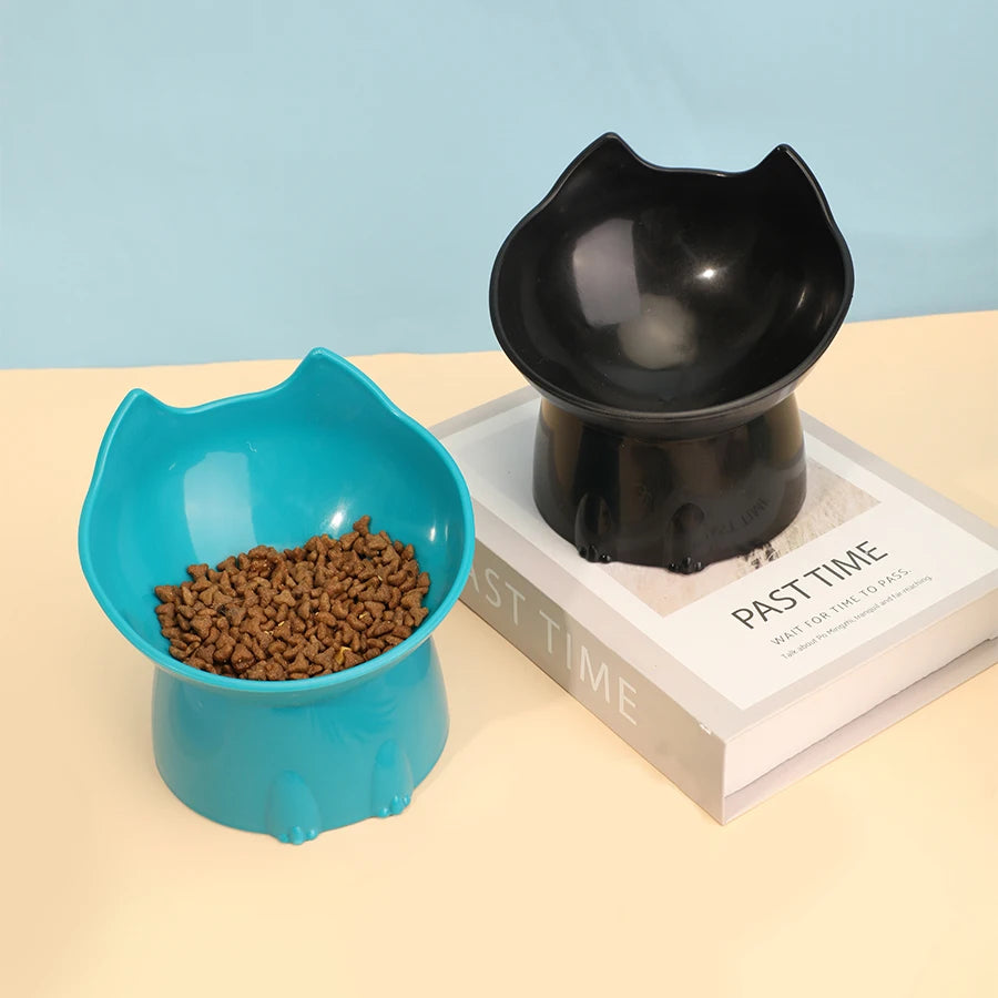 Cuenco Elevado Antivómito para Gatos | Plato Inclinado Antipunta que Protege el Cuello – Ideal para Gatitos y Adultos