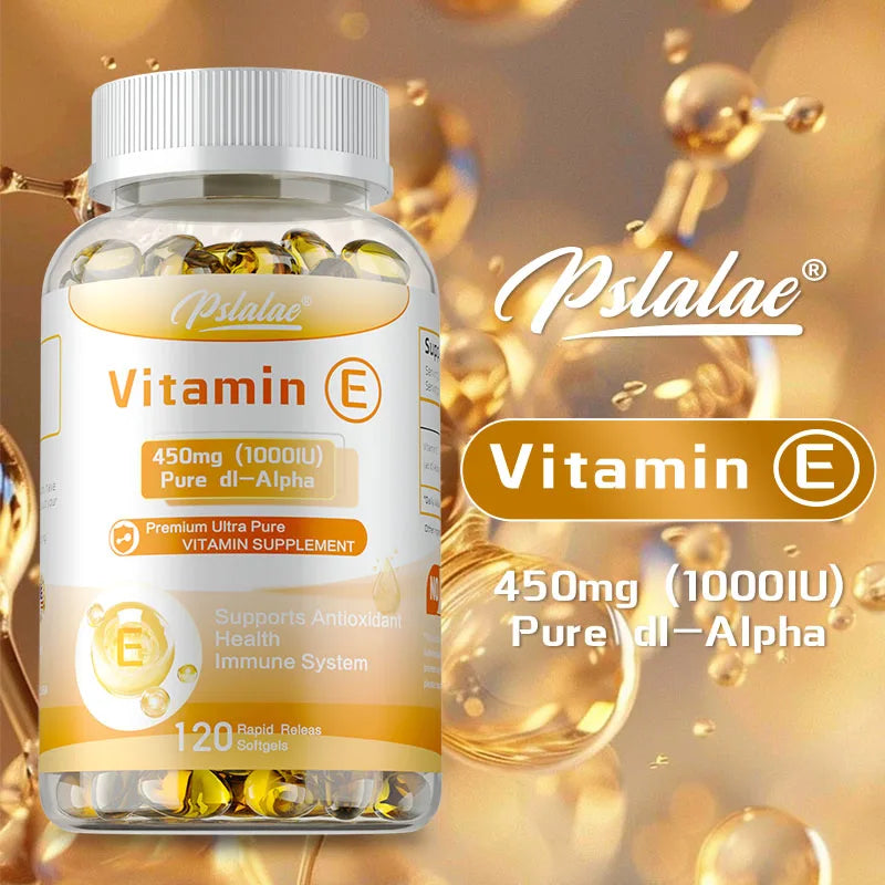 Vitamina E Xemenry | Antioxidante para Piel Hidratada, Elasticidad y Salud Ocular (30 / 60 / 120 cápsulas)