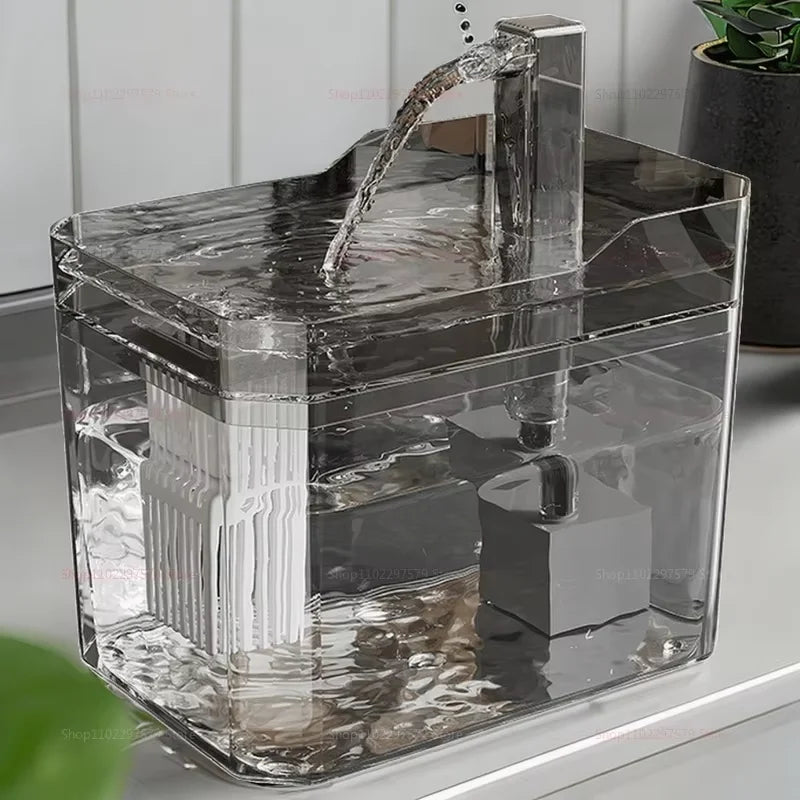 Fuente Automática para Gatos 1.5L – Agua en Movimiento, Silenciosa con Filtro y USB