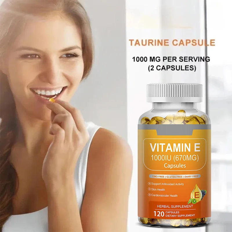 Vitamina E Bunkell | Antioxidante para Piel Hidratada, Salud Ocular y Apoyo al Sistema Inmunológico (30 / 60 / 120 cápsulas)