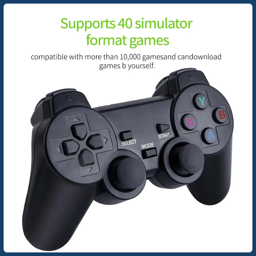Consola de videojuegos portátil, 4K, 2,4G, control inalámbrico, consola de videojuegos clásica retro inalámbrica, incluida más de 10000 juegos