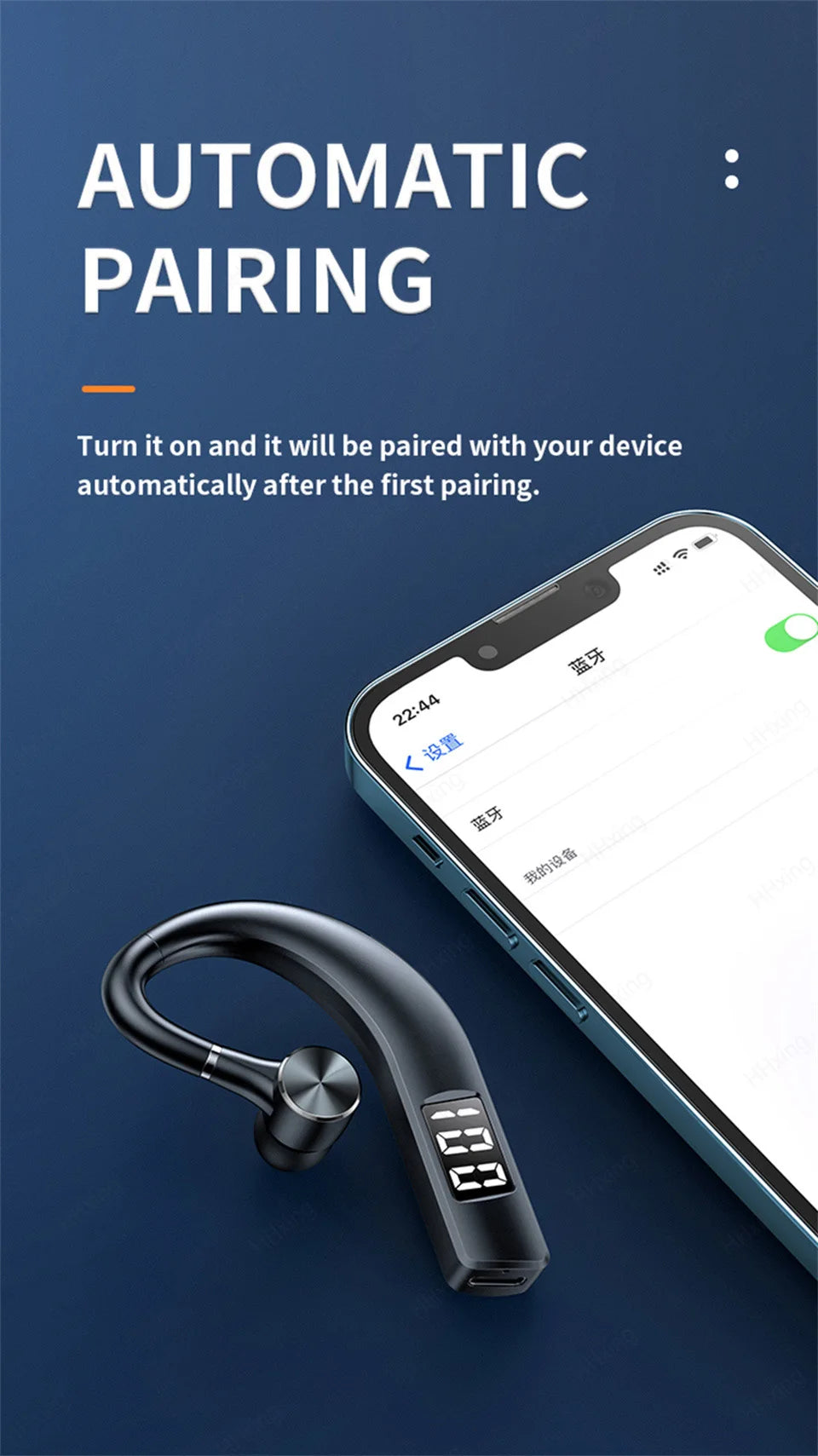 Auriculares Bluetooth con Micrófono para Conducir - Manos Libres con Cancelación de Ruido