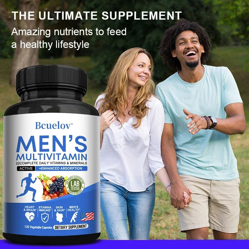 Multivitamina Completa para Hombres Didacat | Vitaminas A, C, D, E, Zinc y B12 para Energía, Inmunidad y Bienestar Integral