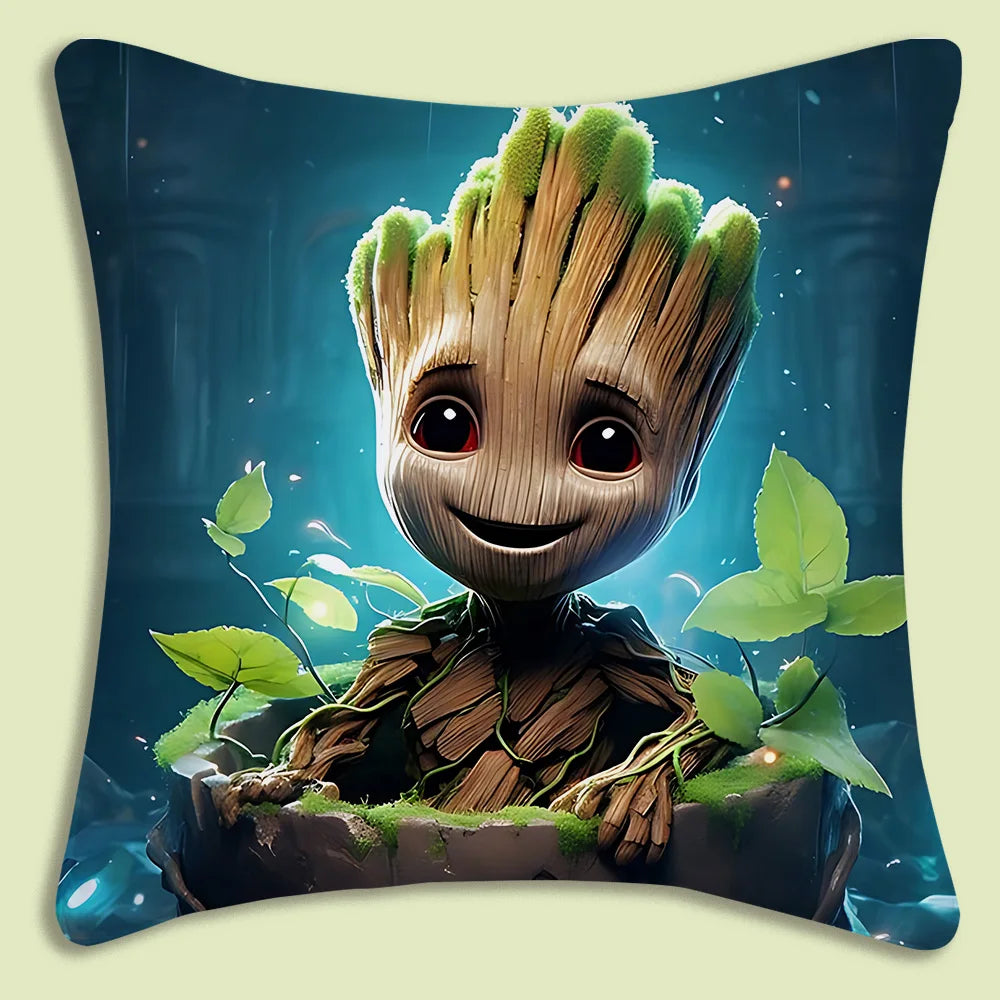 Fundas de Almohada Decorativas MINISO con Dibujos Animados Felpa Suave, Estampado Doble Cara | Ideal para Sofá, Cama y Hogar