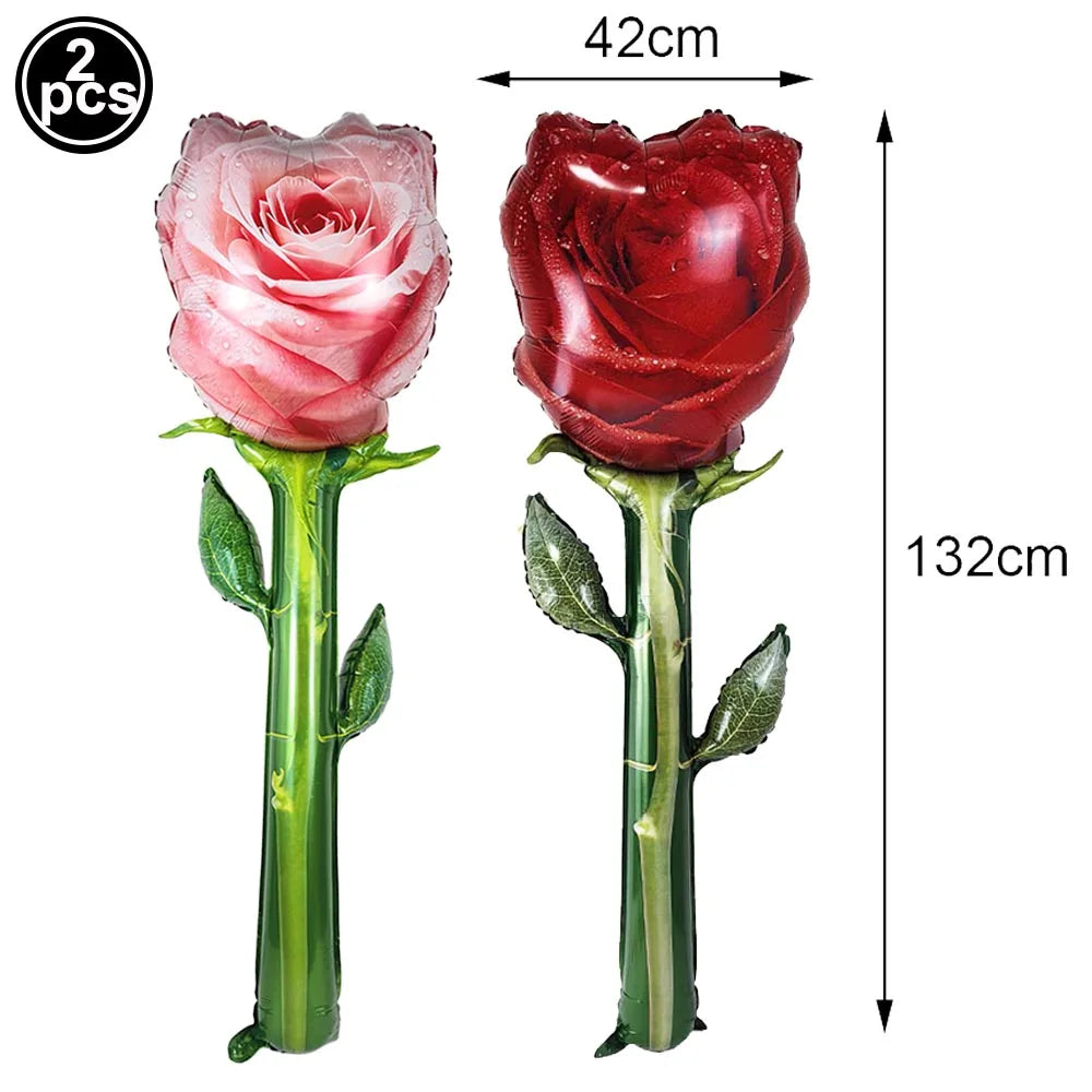 Globo del Día de San Valentín de pie, globos en forma de oso de amor, decoraciones de boda para Baby Shower, cumpleaños, San Valentín