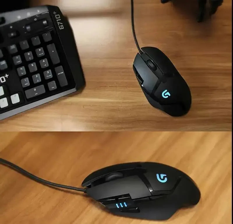 Ratón para juegos Logitech G402, con seguimiento de alta velocidad y efectos de sonido estéreo, es imprescindible para los jugadores. Toque cómodo