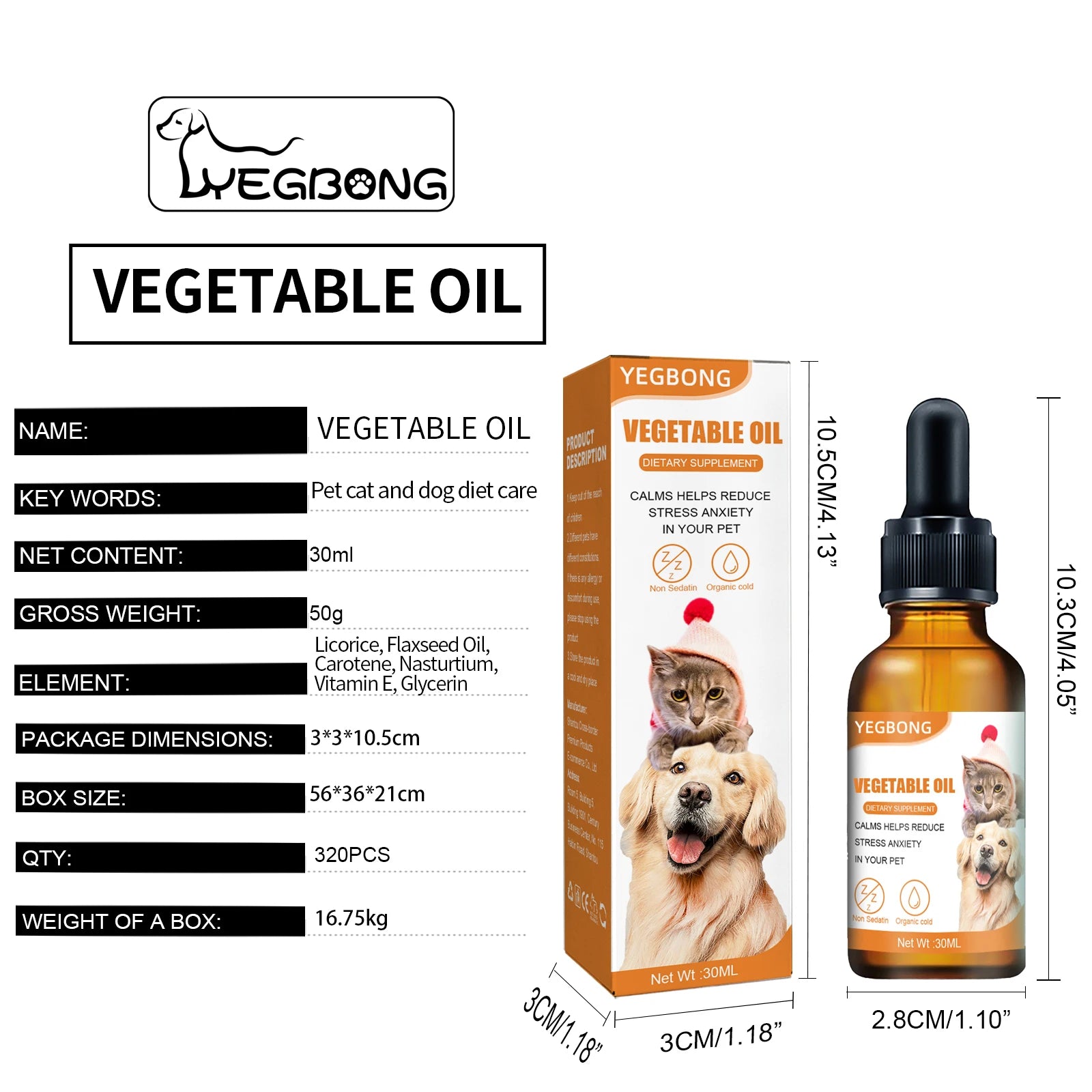 Aceite Calmante de Semillas de Cáñamo para Mascotas – Reduce Estrés y Ansiedad en Perros y Gatos