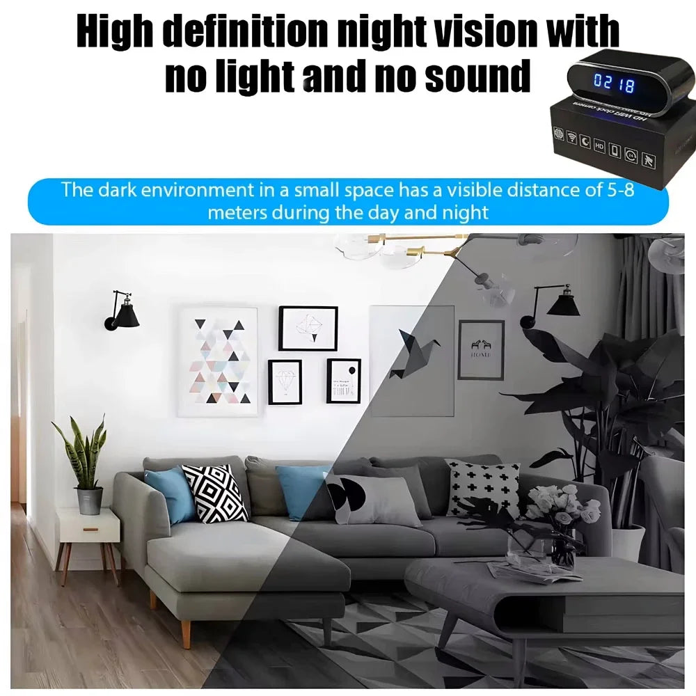 Mini Cámara WiFi 4K HD - Visión Nocturna Infrarroja, Detección de Movimiento y Visualización Remota