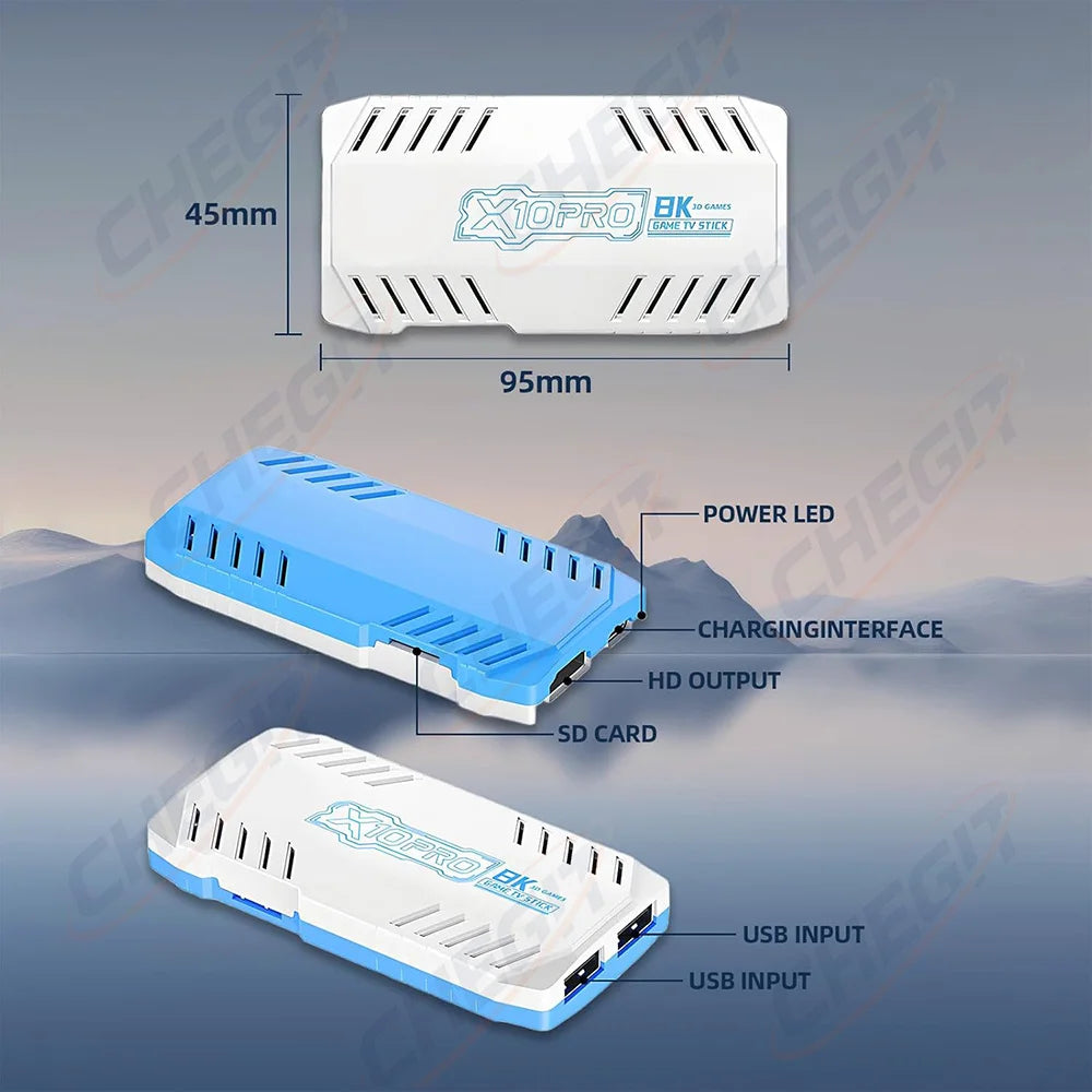 Consola X10 Pro 128GB - 50,000 Juegos 4K 3D Dual Control PS1/PSP/DC