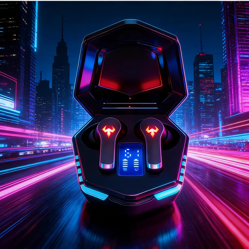 Auriculares Inalámbricos TWS con Pantalla Digital - Bluetooth para Gaming