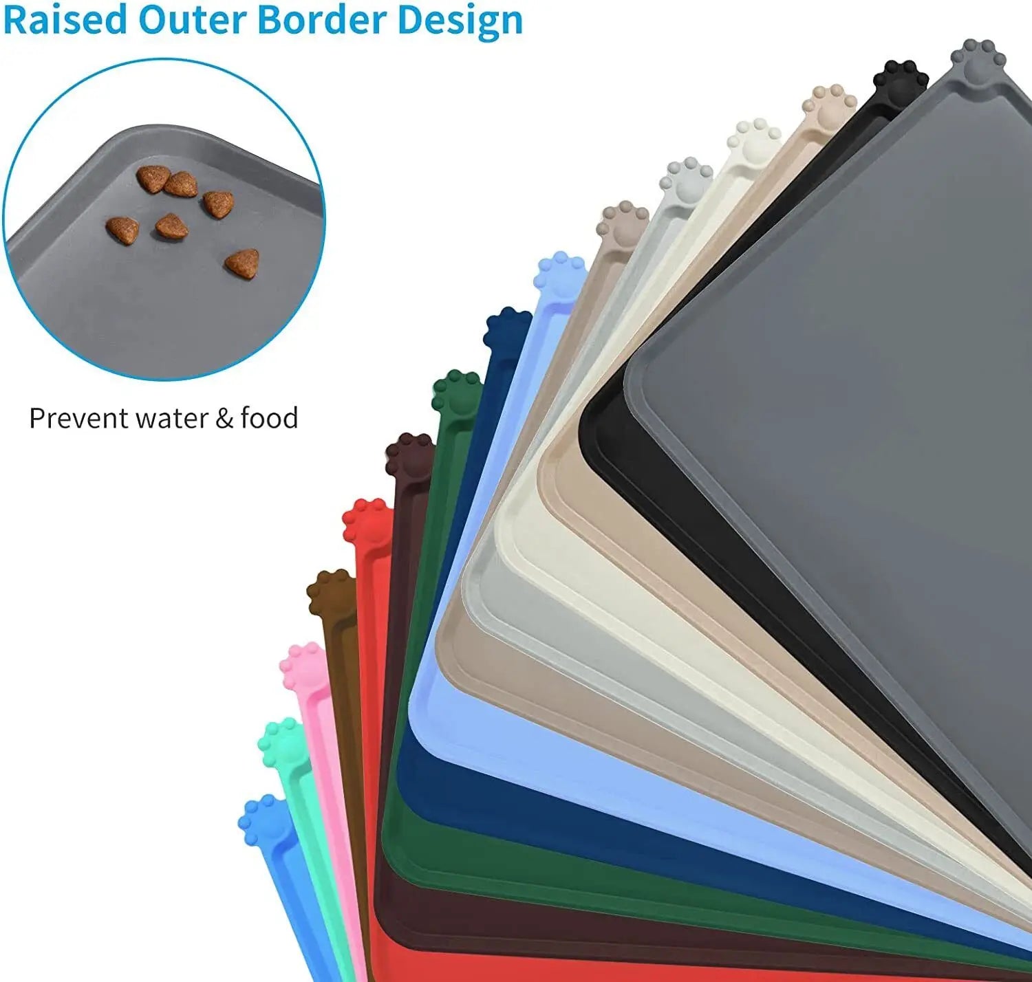 Tapete de Silicona para Comederos de Perros y Gatos – Impermeable, Antideslizante y Fácil de Limpiar