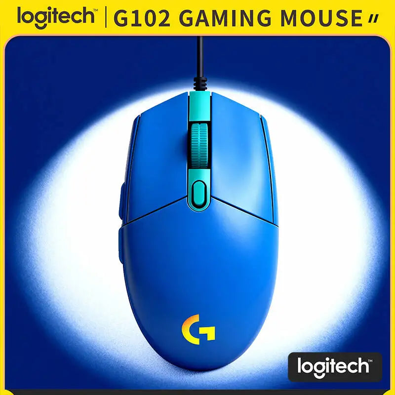 Ratón para Juegos Logitech G102, 16.8M Colores RGB, Botones Mecánicos de Tensión, 20M de Clics, 6 Teclas Programables para Jugadores de PC