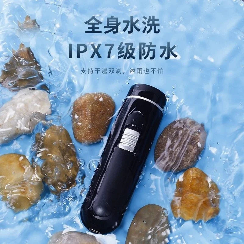 Maquinilla de Afeitar Eléctrica Recargable USB - Compacta Portátil Húmedo/Seco