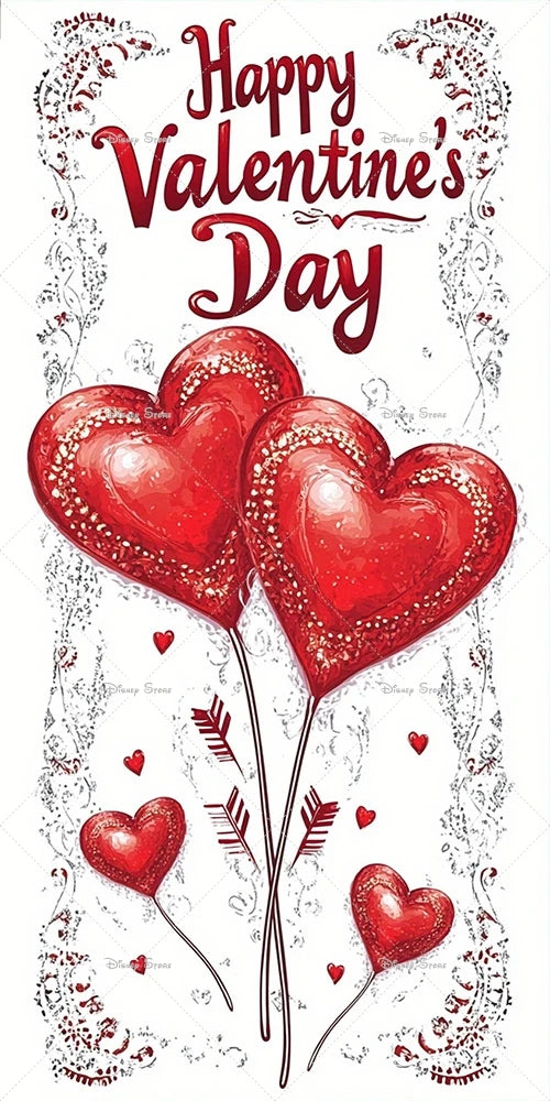 Banner de cubierta de puerta para el Día de San Valentín, rosas rojas, amor, fotografía, decoración de fondo, boda, novia, suministros para fiesta del Día de la madre